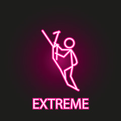 relaxation in extreme neon style icon. Simple thin line, outline vector of relaxation icons for ui and ux, website or mobile application