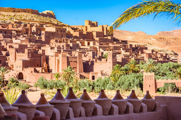 Kasbah Ait Ben Haddou in the Atlas Mountains of Morocco. UNESCO World Heritage Site since 1987. Several films have been shot there.