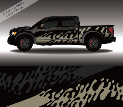Car wrap decal design vector, custom livery race rally car vehicle sticker and tinting.