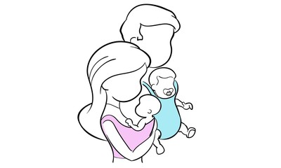 Tragetuch, Baby tragen in Trage, Trageberatung