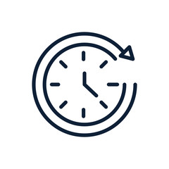 time clock hour assistance linear design