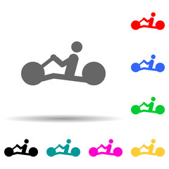 Disabled sport cycling sign multi color style icon. Simple glyph, flat vector of sport competition icons for ui and ux, website or mobile application