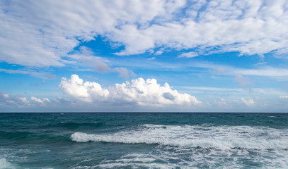 sea waves in sunny day