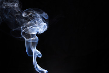 Abstract smoke isolated on dark background