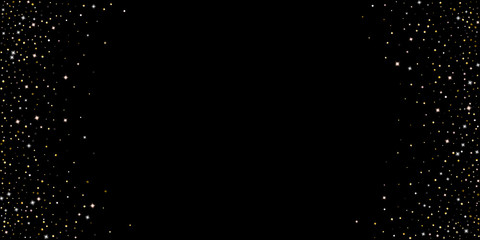 Gold Glitter Stars. Luxury Shiny Confetti.