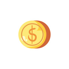 Isolated money coin vector design