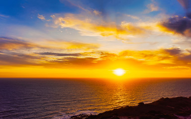 Landscape at Portoscuso and the coast of Mediterranean Sea at Carbonia-Iglesias, Sardinia, Italy....