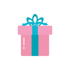 Gift with bowtie vector design
