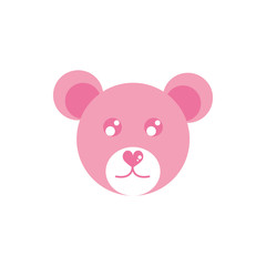 Obraz na płótnie Canvas happy valentines day cute bear gift decoration pink design