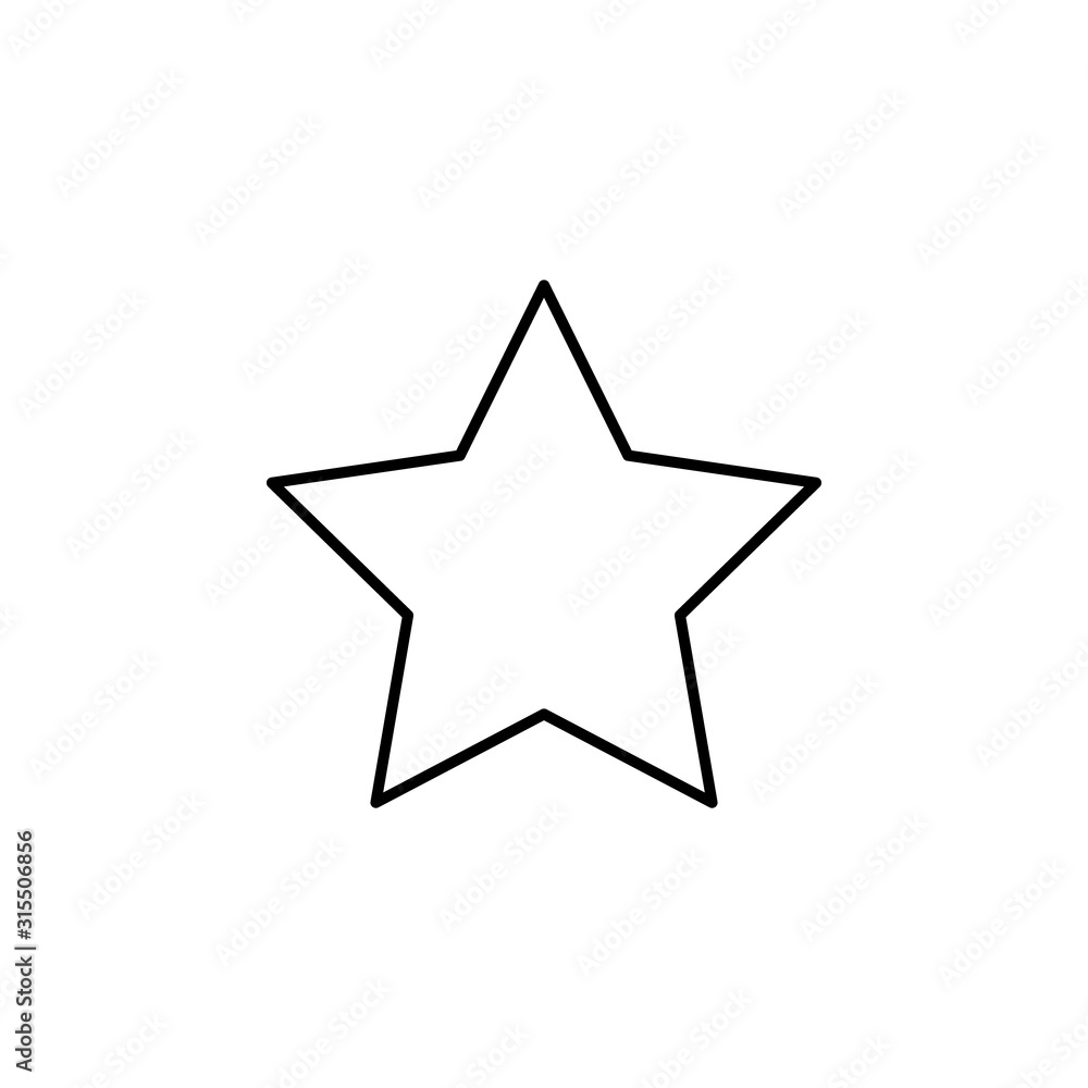Poster geometric shapes, star icon. simple line, outline vector 3d figures icons for ui and ux, website or 