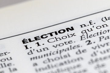 Élection - Définition du mot dans le dictionnaire français