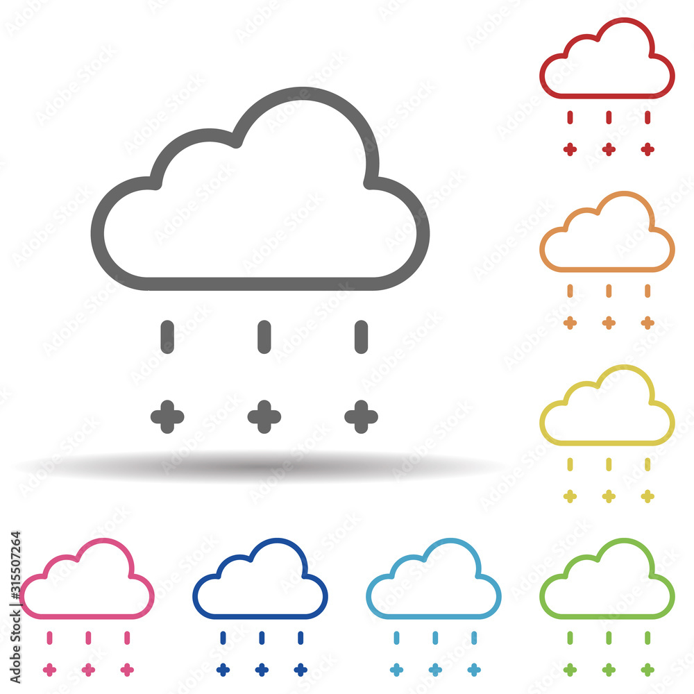 Aufkleber acid, climate line vector in multi color style icon. simple thin line, outline vector of pollution i
