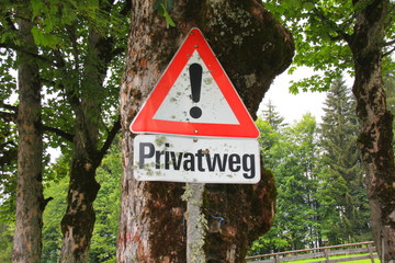 Schild Privatweg
