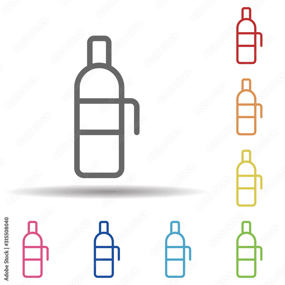 Poster pet line vector in multi color style icon. simple thin line, outline vector of pollution icons for u