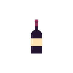 Isolated wine bottle vector design