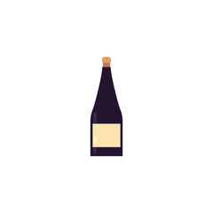 Isolated wine bottle vector design