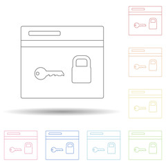 Internet account in multi color style icon. Simple thin line, outline vector of programming icons for ui and ux, website or mobile application