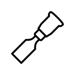 Chisel icon design template, vector icon designed in line style, editable stroke icon on white background, can be used for web and various needs of your project