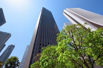 High-rise buildings of fine weather - Shinjuku, Tokyo, Japan 　高層ビル　ビジネス街	　新宿