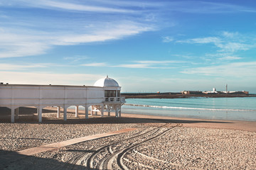 Beach Resort in La Caleta Beach in Cádiz. "Balneario" of Playa de La Caleta Beach in Cadiz, Andalucia, Spain.  © Daniel