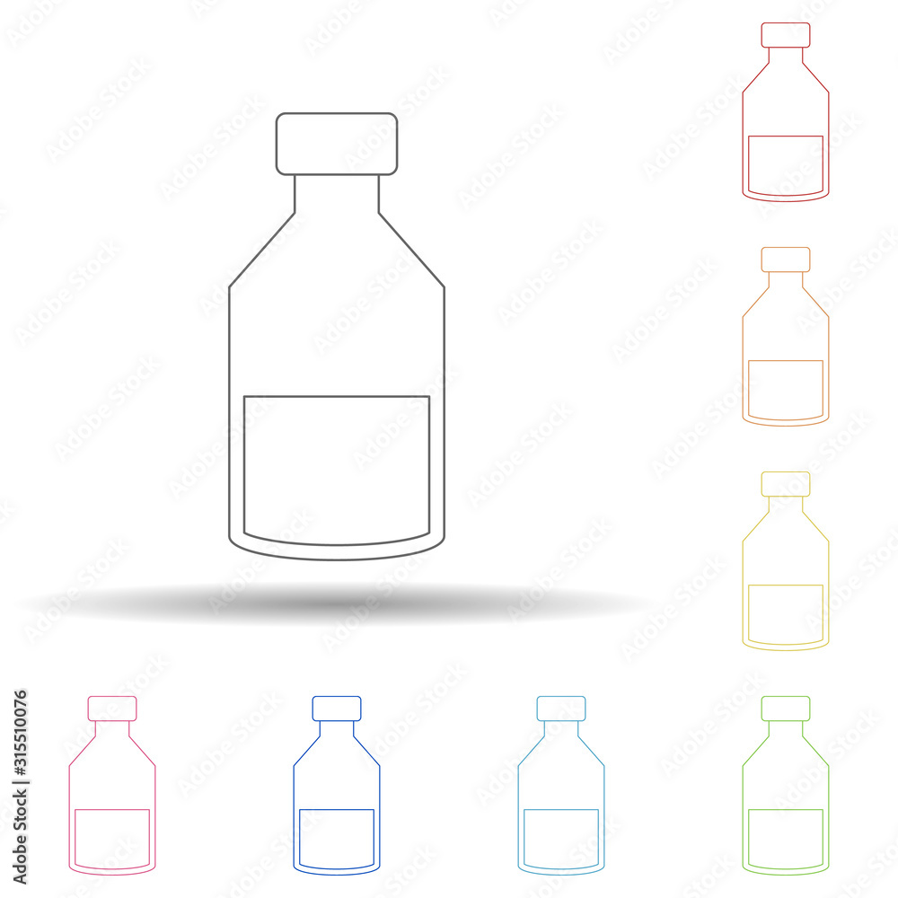 Aufkleber a can of liquid in multi color style icon. simple thin line, outline vector of resturant icons for u