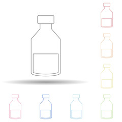 A can of liquid in multi color style icon. Simple thin line, outline vector of resturant icons for ui and ux, website or mobile application