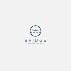 simple constructions bridge logo modern black