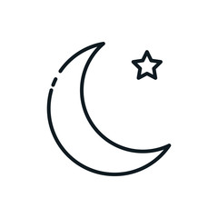 Islam cresent and star symbol vector design