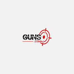 Black and Military style modern Guns logo design