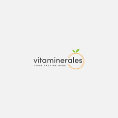 modern healthy fast food nutrition logo