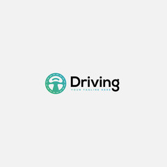 Driving car find the way logo