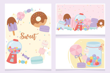 sweet products donut ice cream cookies candies caramel sugar dessert