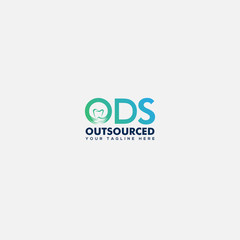 ODS lettering dental logo design