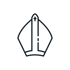 Isolated pope hat symbol vector design