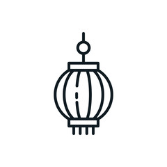 Isolated chinese lamp vector design