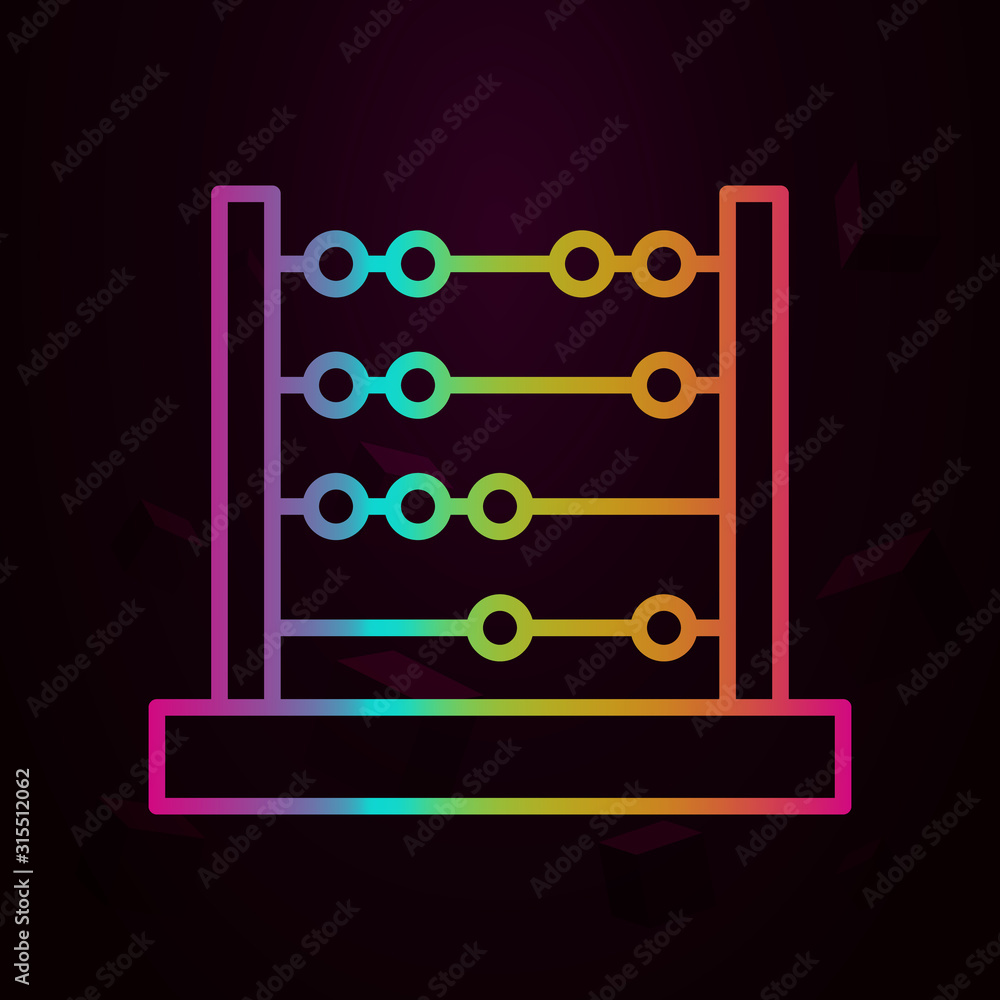 Poster abacus school counting nolan style icon. simple thin line, outline vector of school icons for ui and