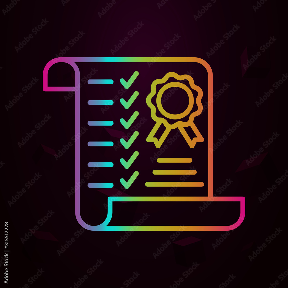 Poster decree label diploma nolan style icon. simple thin line, outline vector of school icons for ui and u
