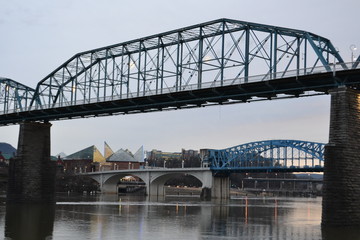 Fototapeta na wymiar Walnut Street Bridge In Chattanooga, Tennessee
