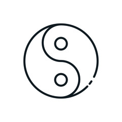Taoism yin and yang symbol vector design