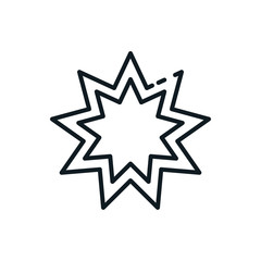 Isolated star shape vector design