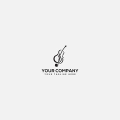 biola instrument logo, jazz logo, violin logo design, letter S and Violin