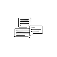 conversation, colors icon. Simple thin line, outline vector of friendship icons for ui and ux, website or mobile application