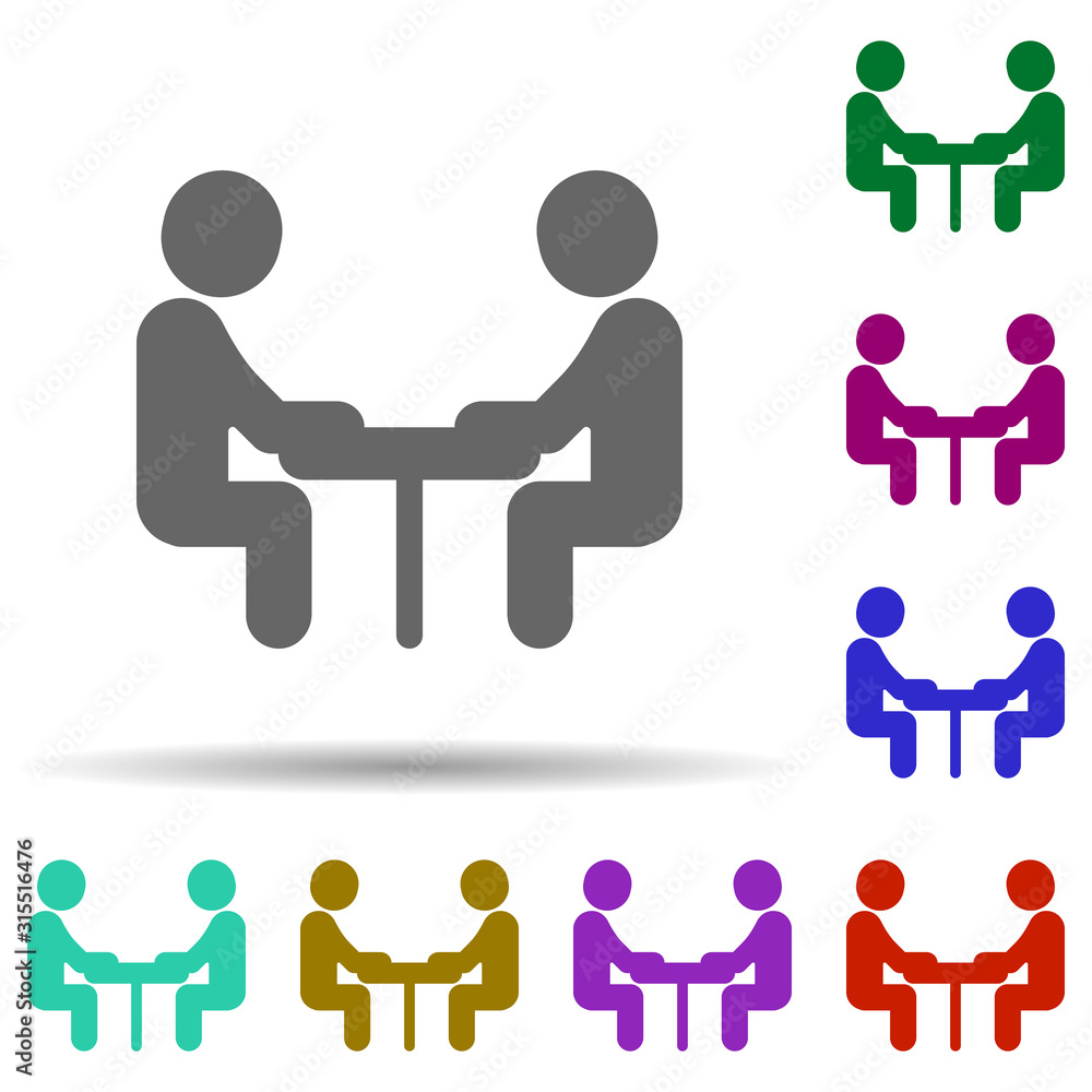 Poster friendship, date in multi color style icon. simple glyph, flat vector of friendship icons for ui and
