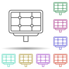Solar panel, technology in multi color style icon. Simple thin line, outline vector of future world icons for ui and ux, website or mobile application