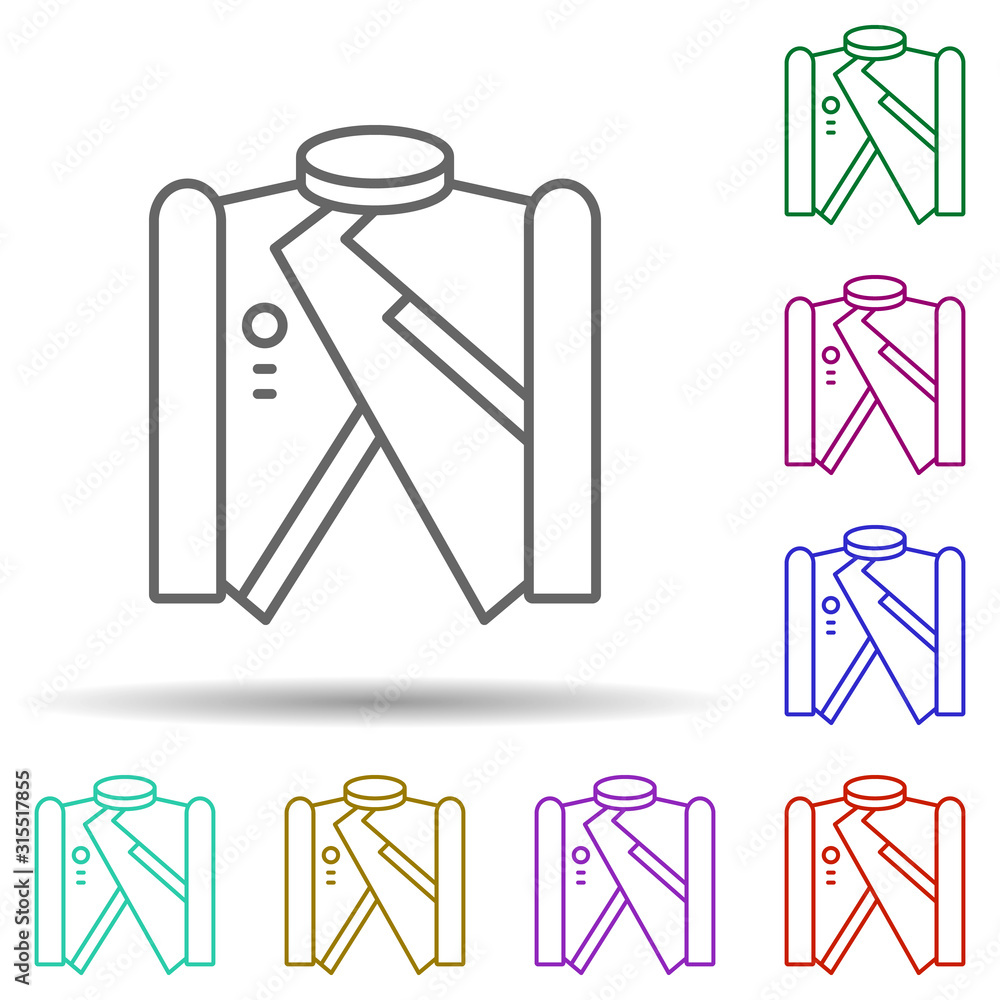 Poster jacket, technology in multi color style icon. simple thin line, outline vector of future world icons