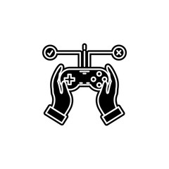 testing game icon. Simple glyph, flat vector of game development icons for ui and ux, website or mobile application