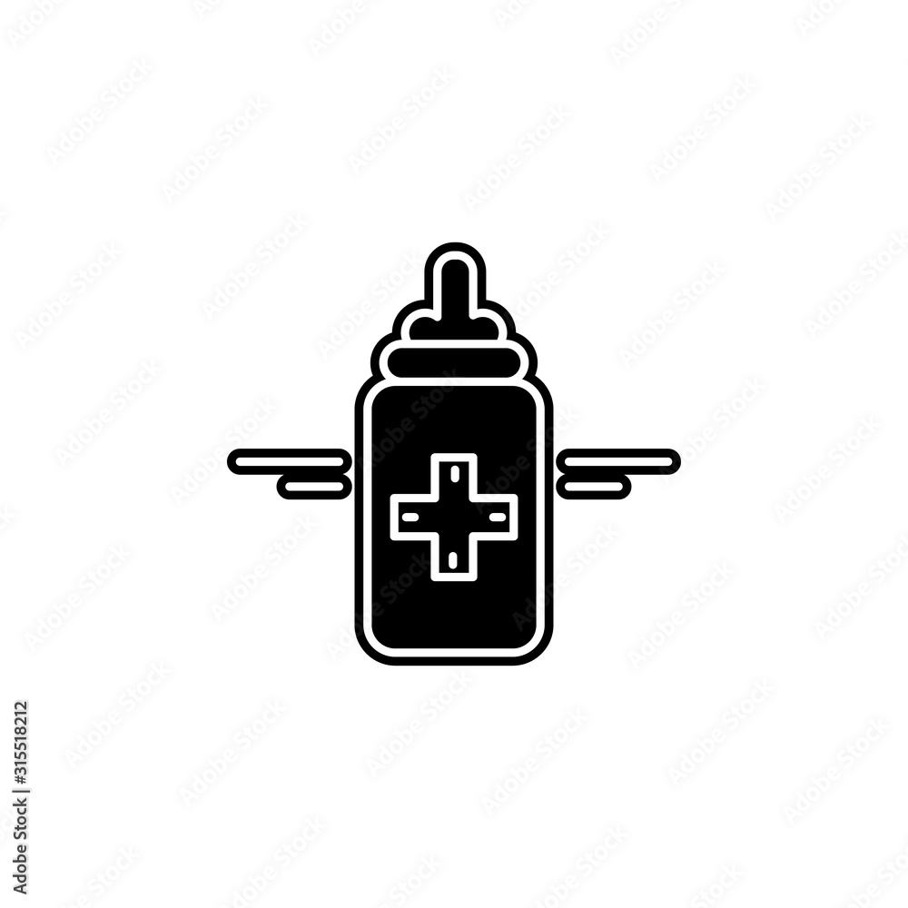 Poster kids game icon. simple glyph, flat vector of game development icons for ui and ux, website or mobile