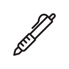 Pen icon in trendy outline style design. Vector graphic illustration. Pen icon for website design, logo, UI. Editable vector stroke. Pixel perfect. EPS 10.