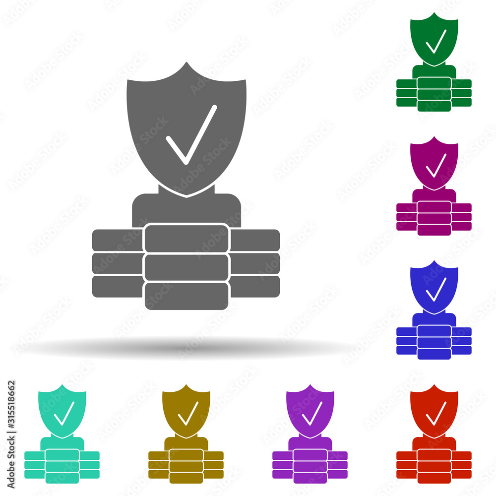 Aufkleber data, security in multi color style icon. simple glyph, flat vector of gdpr icons for ui and ux, web