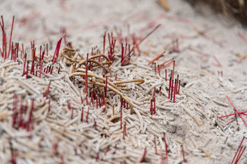 Religious worship incense and incense closeup